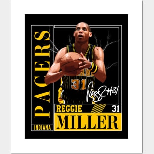Reggie Miller Choke Sign Basketball Legend Signature 80S 90S Bootleg Rap Posters and Art